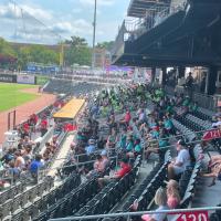 Campers enjoy a day out with the Fayetteville Woodpeckers