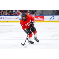 Vancouver Giants forward Cameron Schmidt with Hockey Canada's National Men's Summer Under-18 Team