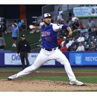 Syracuse Mets' Tylor Megill on the mound