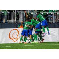 Hartford Athletic celebrates a goal