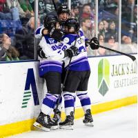 Minnesota Frost celebrates a goal