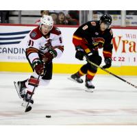 Tucson Roadrunners forward Josh Doan (left)