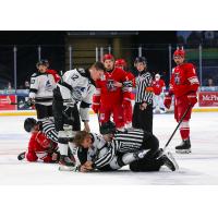 Allen Americans battle the Wichita Thunder