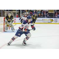 Saginaw Spirit's Jacob Cloutier in action